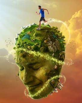 Asics Global地球人插画