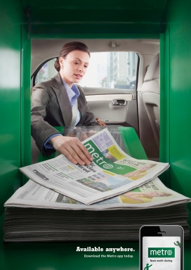 Metro News-地铁新闻报刊APP程序平面广告