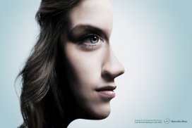 梅赛德斯-奔驰汽车平面广告-正面侧面