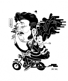 Screen Prints黑白插画-美国YOK插画师作品