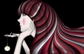 Aeroméxico墨西哥航空女人插画-美国Gary Fernandez插画师作品