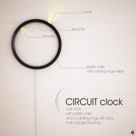 CIRCUI-wall clock概念挂钟-塞尔维亚克拉列沃Stevan Djurovic家居工业设计师作品