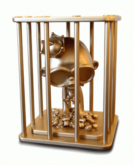 铜雕混沌猴-法国巴黎charles LEONARD工业设计师作品