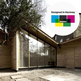 伦敦哈克尼建筑师-曲折的门面花园小屋