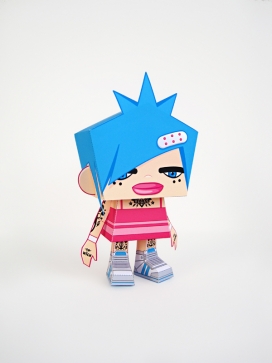 Paper Irezumi Girls纸张女孩玩具-荷兰鹿特丹Dolly Oblong设计师作品