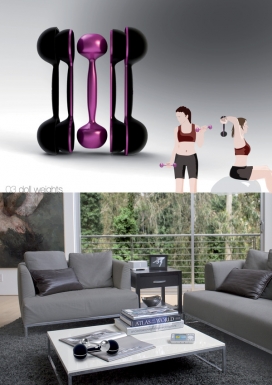 独家品牌Domyos哑铃-巴黎Berie Suquet工业设计师作品