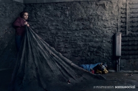Samusocial公益平面广告-停止无家可归妇女的噩梦