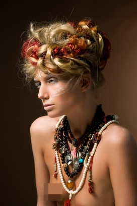 部落洛可可人像彩妆-荷兰Jos kottmann摄影师作品