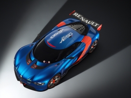 高清晰雷诺alpine蓝色概念赛车壁纸