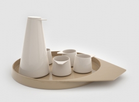 Postman纯色陶瓷茶具器皿-乌克兰vasiliy butenko设计师作品