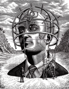 Black and White黑与白插画-美国插画师Douglas Smith作品