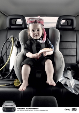 JEEP吉普越野车平面广告-宝宝安全保护