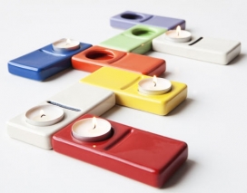 俄罗斯方块玩法的-瓷器茶光蜡烛台