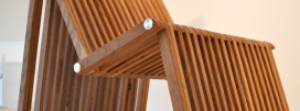 创新多功能Silla M木条纹长椅子凳子设计-墨西哥联邦区Carlos Santaella家居设计师作品
