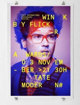 Wink Flickr Festival户外广告海报-西班牙Bili Cardona平面设计师作品