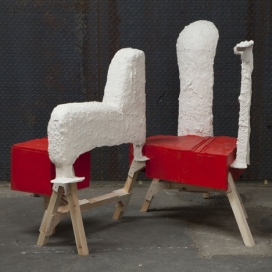 英国皇家艺术学院研究生James Thompson-在大学网吧所产生的形状，家具，雕塑