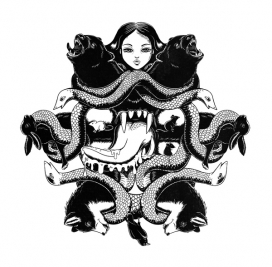 黑色的冬季-南非开普敦Jade Klara女性插画师作品