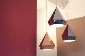 Diamond钻石六角形灯铬吊灯设计