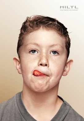 国外hiltl素食餐厅创意广告-不一样的舌头