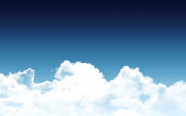 简单的夏季-高清晰浅蓝天与白云壁纸