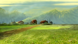 梦村-高清晰大自然乡村卡通美景壁纸