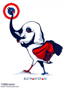 鼻如颈&齿如脚插画设计-上海Kzeng Jiang插画师作品