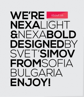 NEXA免费字体排版设计欣赏-葡萄牙Fontfabric字体设计机构作品