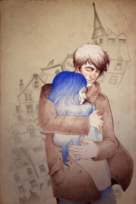 拥抱-马德里Vero Navarro插画师作品