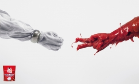 石头剪刀布-Omino Bianco奥米诺比安科创意平面广告