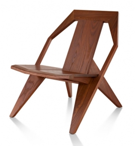 意大利制造-半倾斜几何角度的椅子