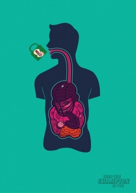 喂你的冠军！Milo酒精饮料平面广告