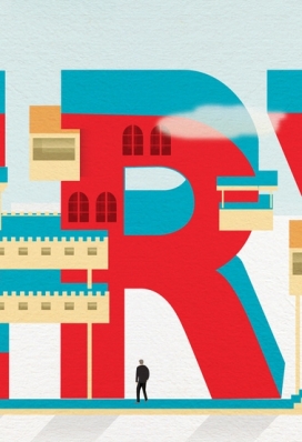 Letterville英文字母房屋象形字设计-英国伦敦Jing Zhang字体设计师作品