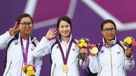 奥运会-韩国运动员冠军的骄傲