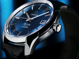 欧米茄omega经典蓝色手表壁纸