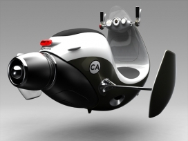 两栖摩托造型交通工具设计-美国Norio Fujikawa设计师作品