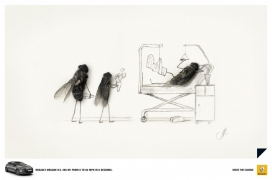 超级有意思的人性化苍蝇-雷诺汽车平面广告