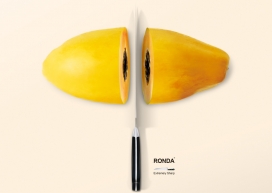 Ronda锋利无比的水果刀平面广告