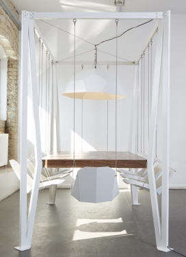 摆动的秋千工作台-英国伦敦Duffy设计师作品