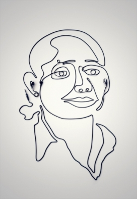 耳塞线创意人肖像-荷兰Souverein创意设计师作品