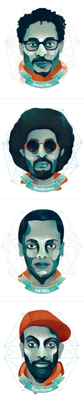 西班牙巴塞罗那Silvana Pacheco插画师的从芝加哥到底特律作品