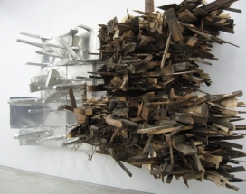 Leonardo Drew雕塑大师-柴堆“垃圾”木屑碎片艺术雕塑
