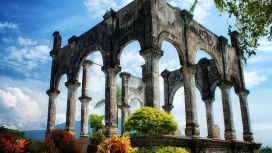 欧洲古代建筑遗址风景