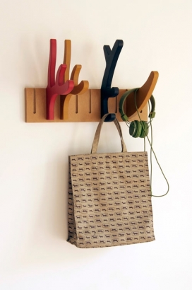 鹿茸非洲之角衣帽架-巴塞罗那5LAB工业设计师作品