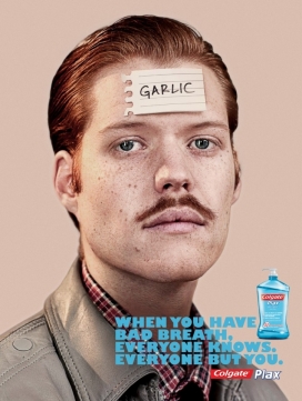 高露洁Plax贝齿清除口臭平面广告