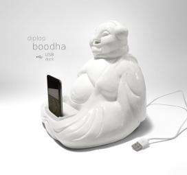 陶瓷人物USB码头-波兰克拉科夫Diploo数码工业设计师作品