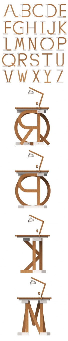 迷你创意字母字体桌子-美国华盛顿Liviu Avasiloiei-24岁年轻平面设计师作品