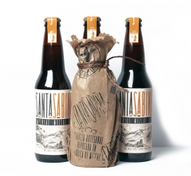 Santa Sabina圣撒比纳啤酒纸袋包装创意设计