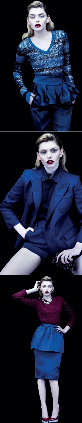 蓝天鹅绒-路易・威登大家闺秀的宝石色调时装