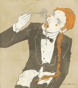 夫人妇女女孩插画-白俄罗斯布列斯特Anna Redko插画师作品