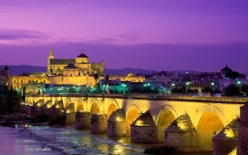 金灿灿罗马桥夜景